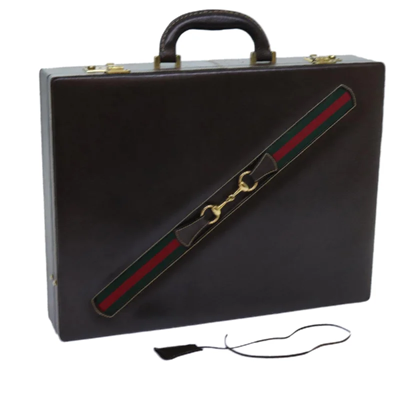 Vintage-inspired handbagsGucci Horsebit Old Briefcase Leather Red