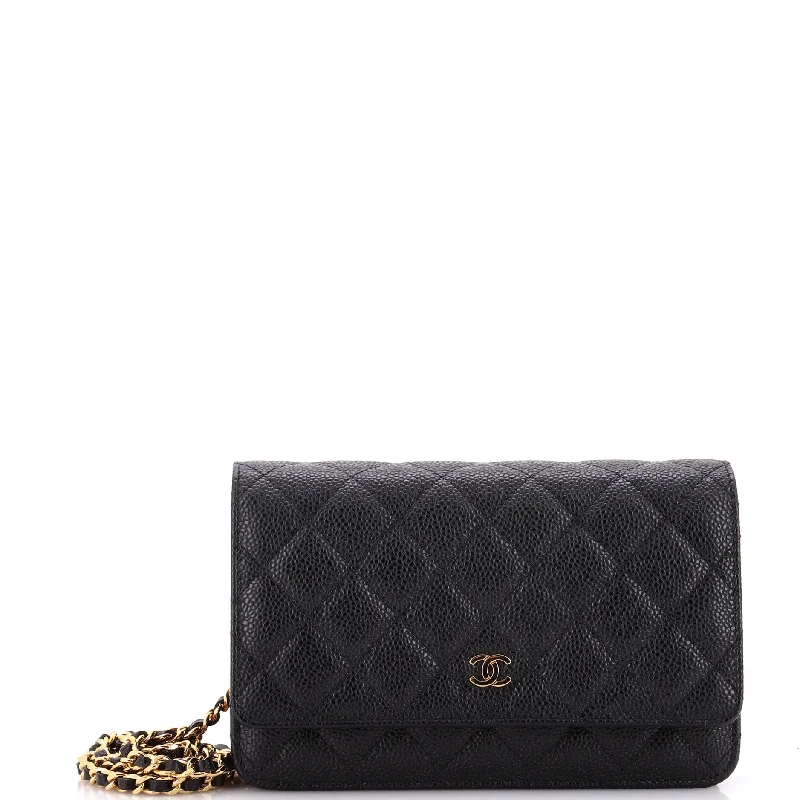 Vintage-inspired handbagsWallet on Chain Quilted Caviar