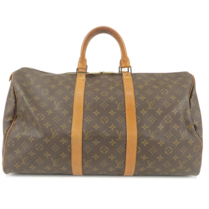 Affordable luxury bags Louis Vuitton Monogram Keep All 50 Boston Bag Old Style M41426