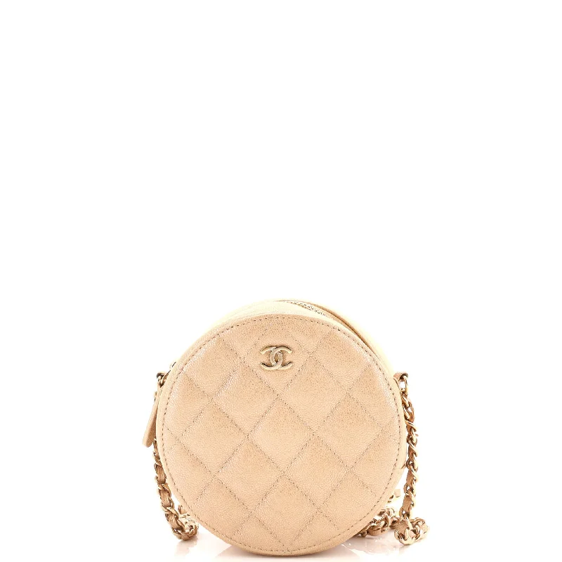 Best bags for weekend getawaysRound Clutch with Chain Quilted Caviar Mini