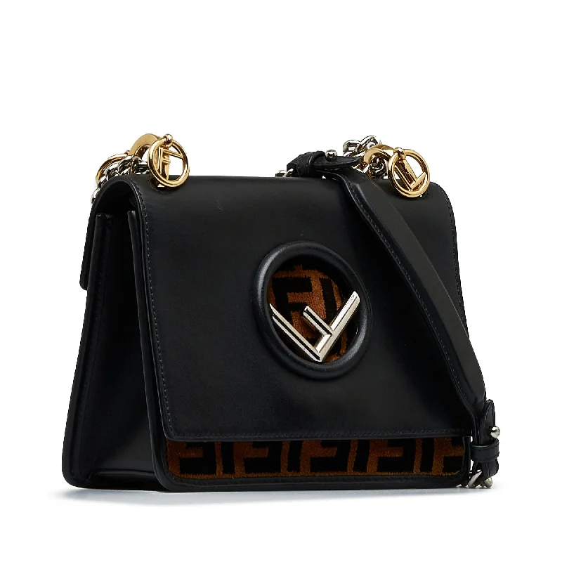 Designer bags with gold hardwareFendi Zucca Kan I F Crossbody Bag (SHG-q9B7oH)