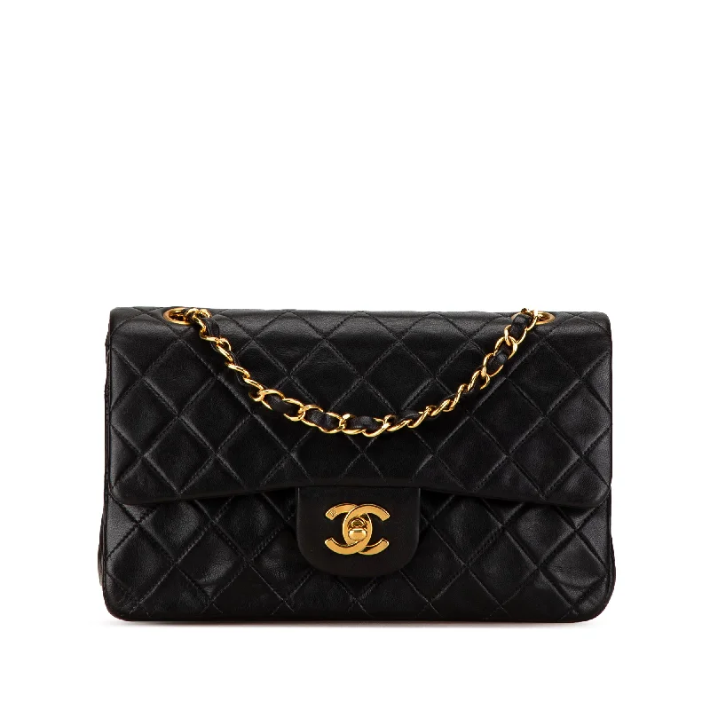 Affordable leather bagsBlack Chanel Small Classic Lambskin Double Flap Shoulder Bag