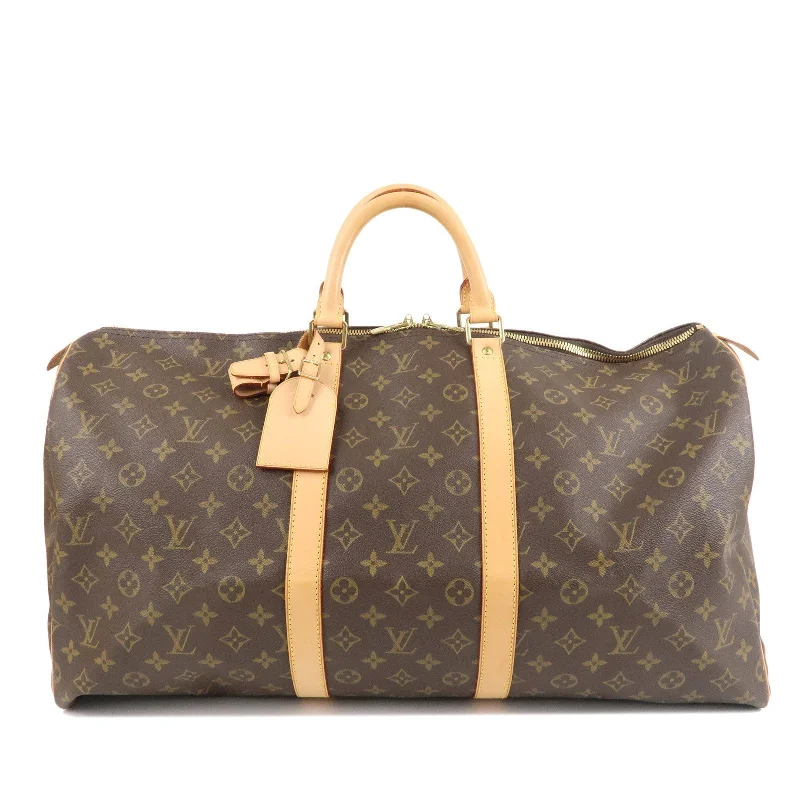 Stylish laptop bags for professionalsLouis Vuitton Monogram Keep All 55 Boston Bag Brown M41424