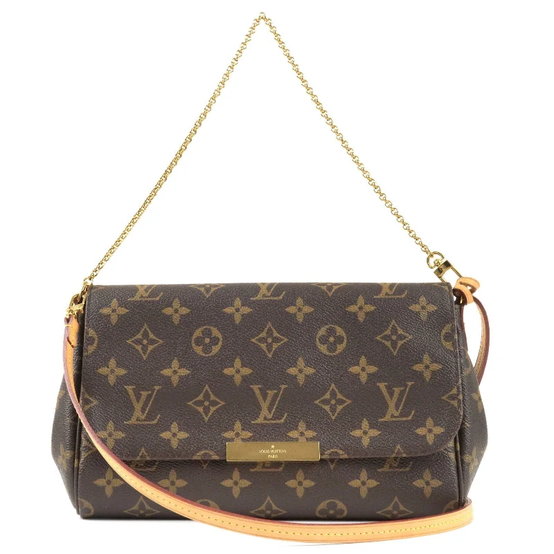 High-quality leather messenger bagsLouis Vuitton Monogram Favorite MM 2Way Shoulder Bag M40718