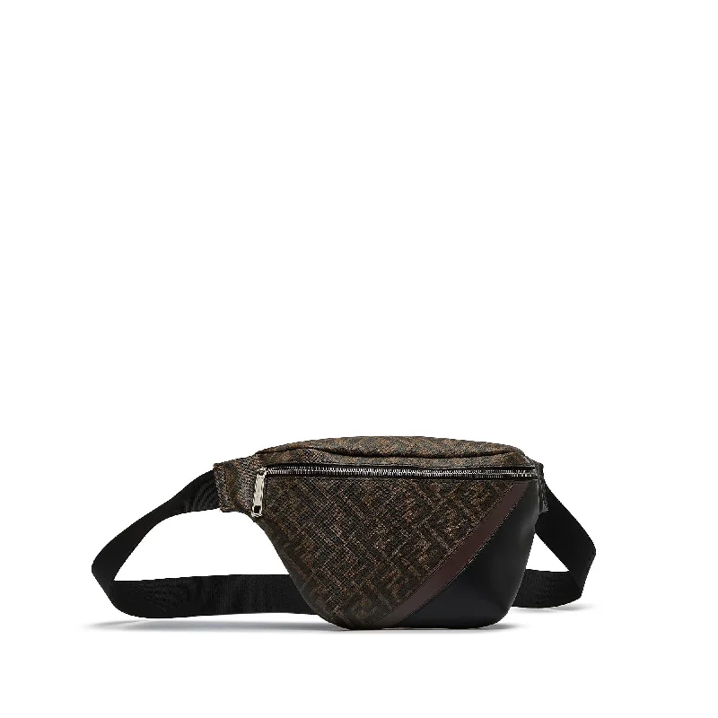 Vegan leather handbagsFendi Zucca FF 1974 Diagonal Belt Bag (SHG-HXHAOR)