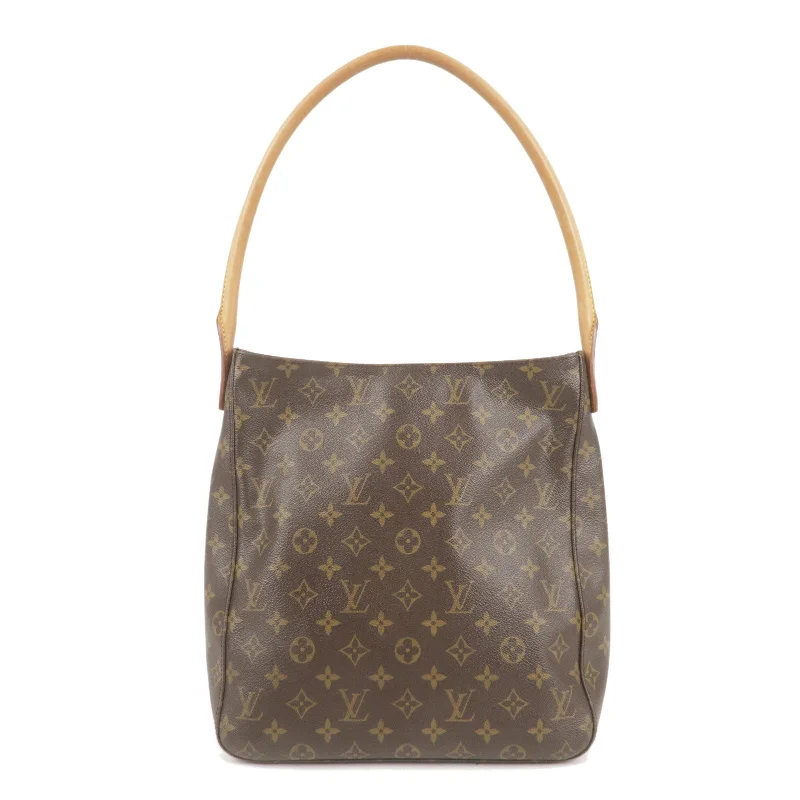 Designer bags with top handlesLouis Vuitton Monogram Looping GM Shoulder Bag Brown M51145