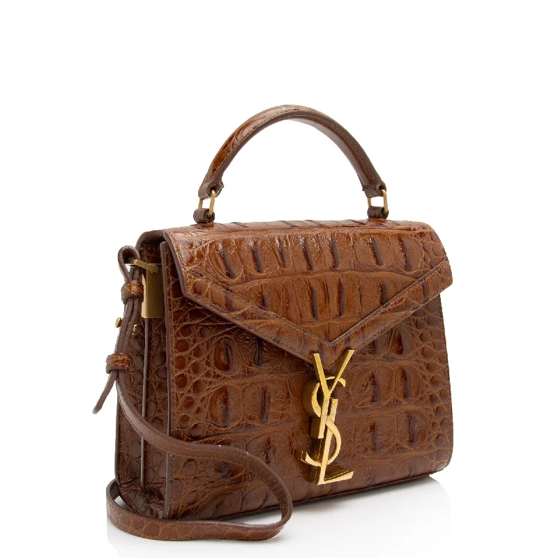 Luxury bags with exotic skinsSaint Laurent Croc Embossed Leather Monogram Cassandra Mini Top Handle X87CZK