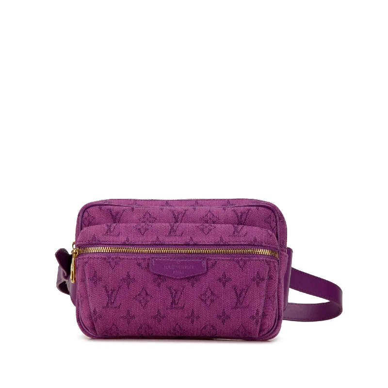 Minimalist leather handbagsPurple Louis Vuitton Monogram Denim Outdoor Bumbag Belt Bag