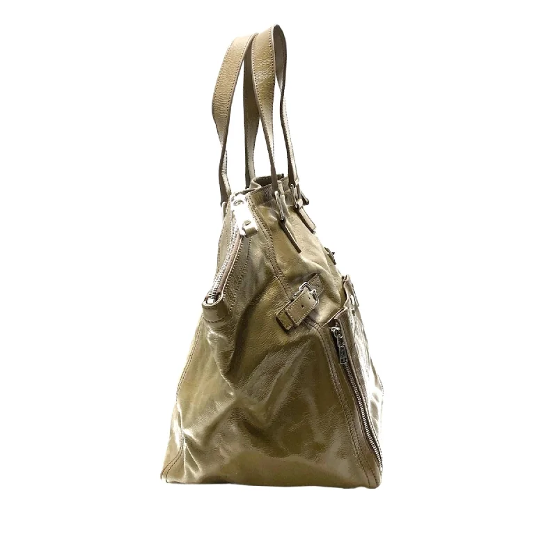 Vegan leather handbagsSaint Laurent Downtown Patent Leather Handbag (SHG-31595