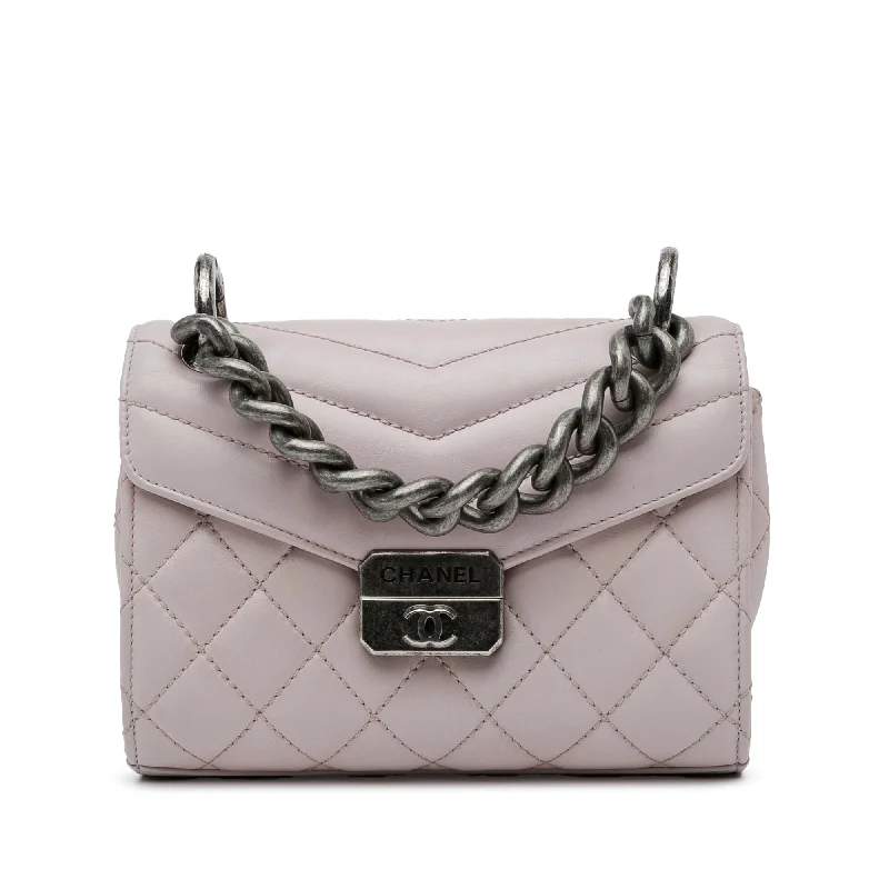 Luxury brand bags on saleGray Chanel Mini Mad About Quilting Flap Bag Satchel