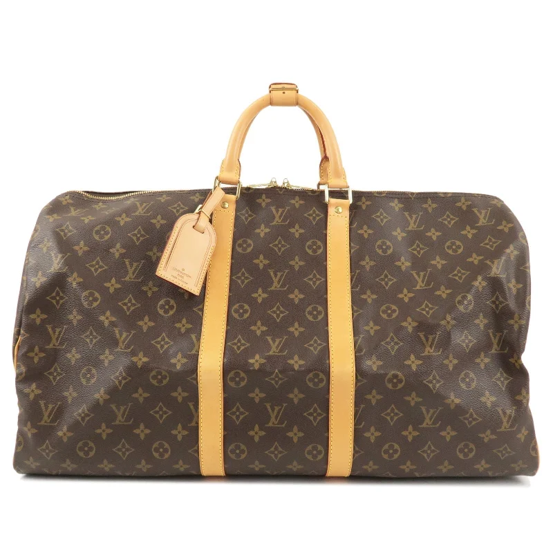 Designer bags with detachable strapsLouis Vuitton Monogram Keep All 55 Boston Bag M41424