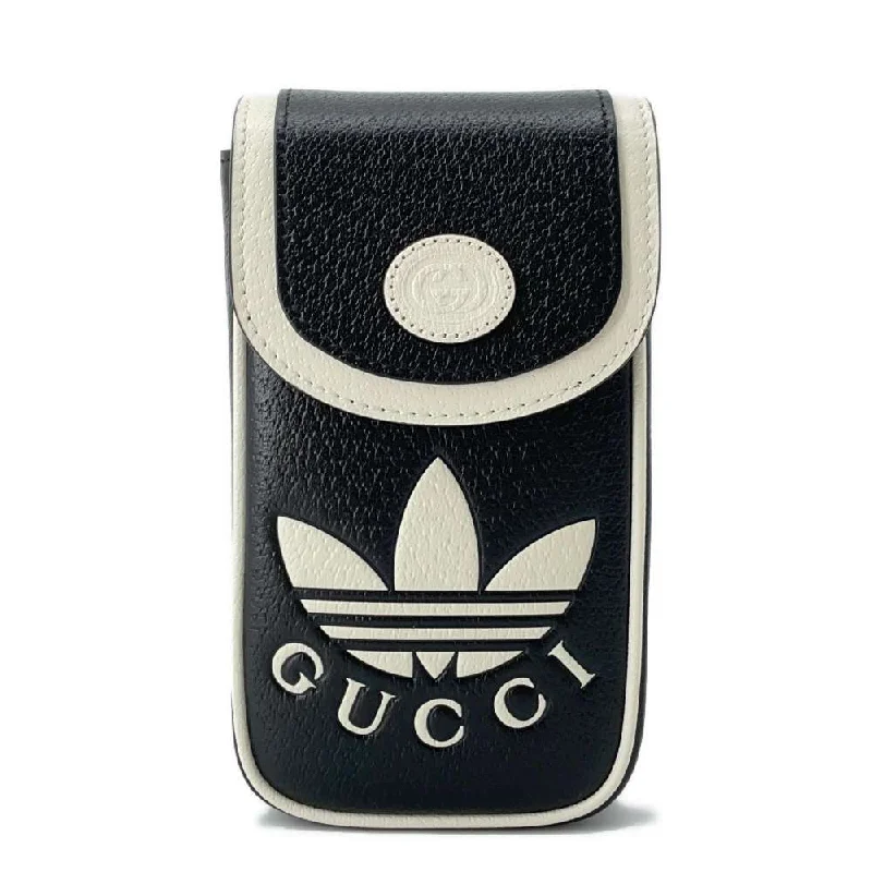 Waterproof backpack for hikingGUCCI Adidas Collaboration Pouch GG Logo Mini Shoulder Bag Black/White 721794 Leather