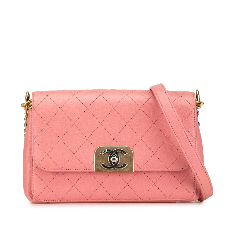 Best tote bags for workPink Chanel Quilted Calfskin Straight Lined Flap Crossbody Bag