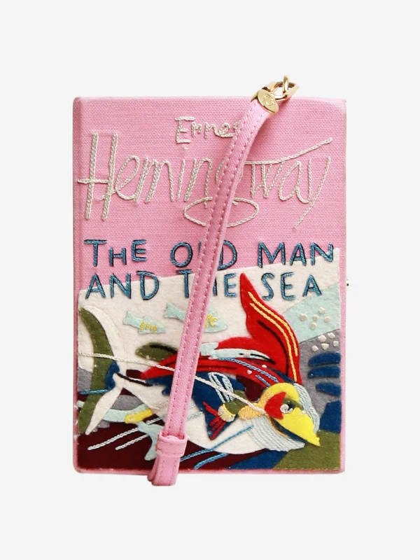 Best bags for business tripsPink The Old Man and The Sea book clutch