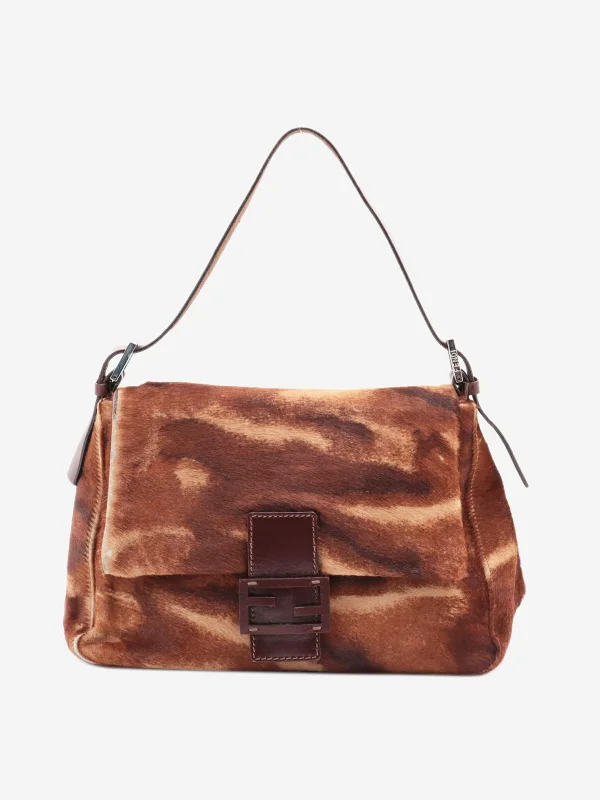 Best bags for weekend getawaysBrown Mamma Baguette pony hair bag