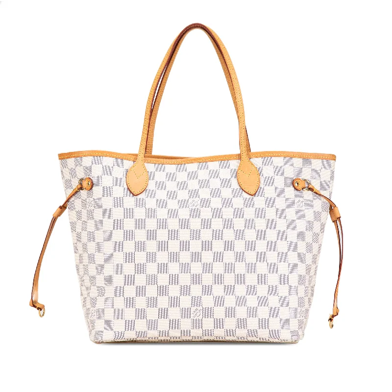 Mini bags for evening outWhite Louis Vuitton Damier Azur Neverfull MM Tote Bag