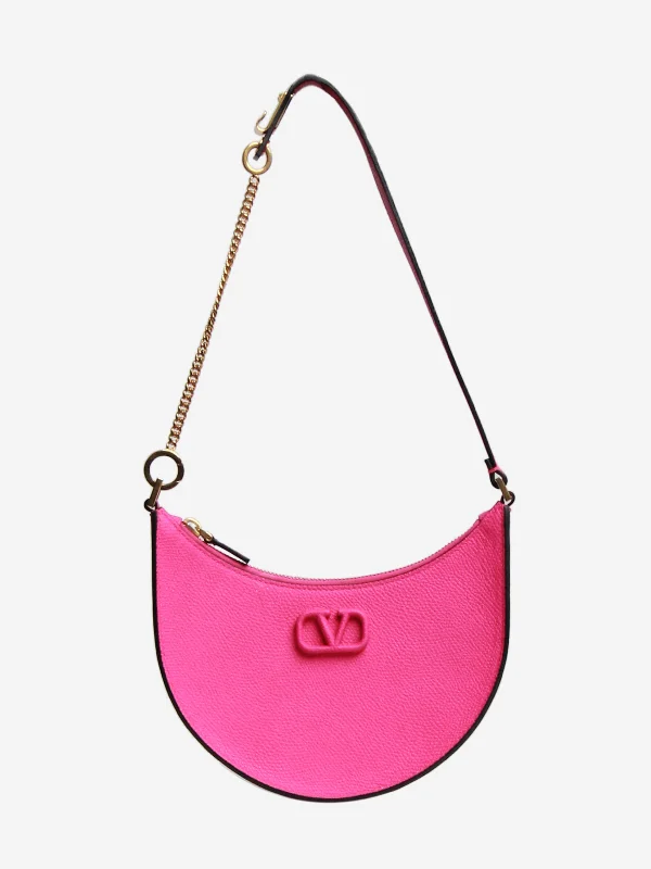 Designer bags for womenNeon pink V-Logo signature mini shoulder bag