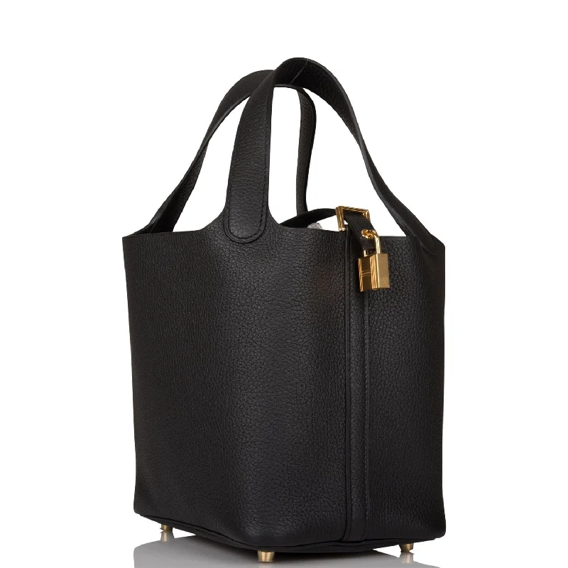 Luxury brand bags on saleHermes Picotin Lock 18 Black Clemence Gold Hardware