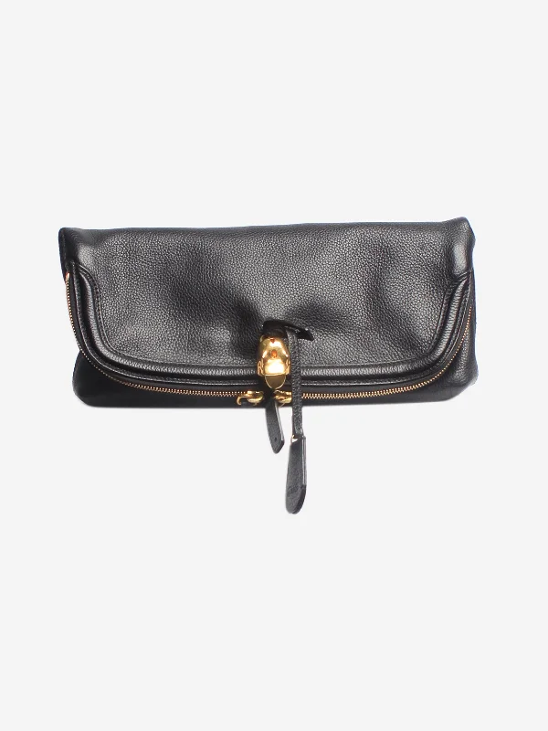 Luxury brand bags on saleBlack flap clutch bag