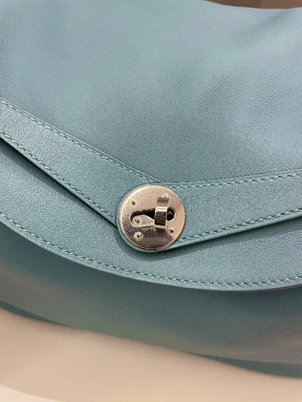 Designer bags with gold hardwareHermes Lindy 30 Blue Saint Swift