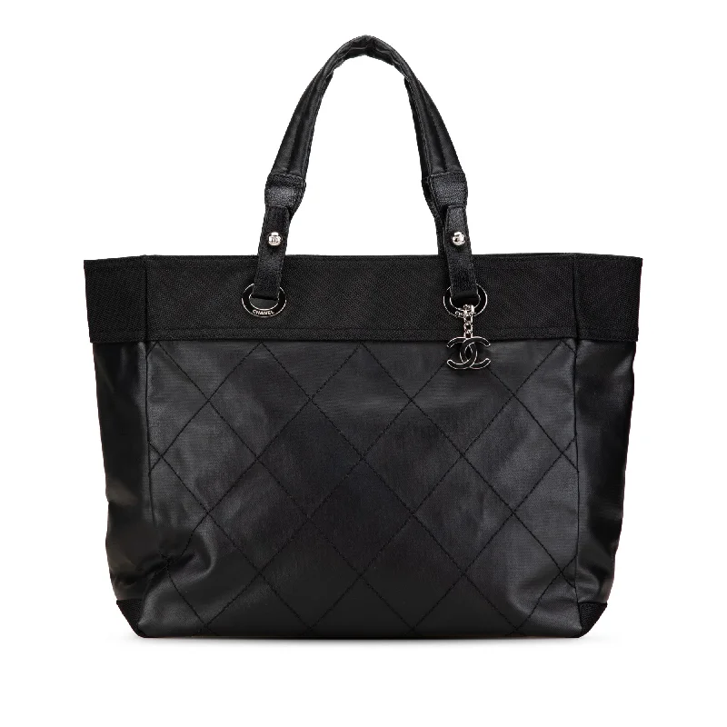 Eco-friendly tote bags for shoppingBlack Chanel Large Paris Biarritz Tote