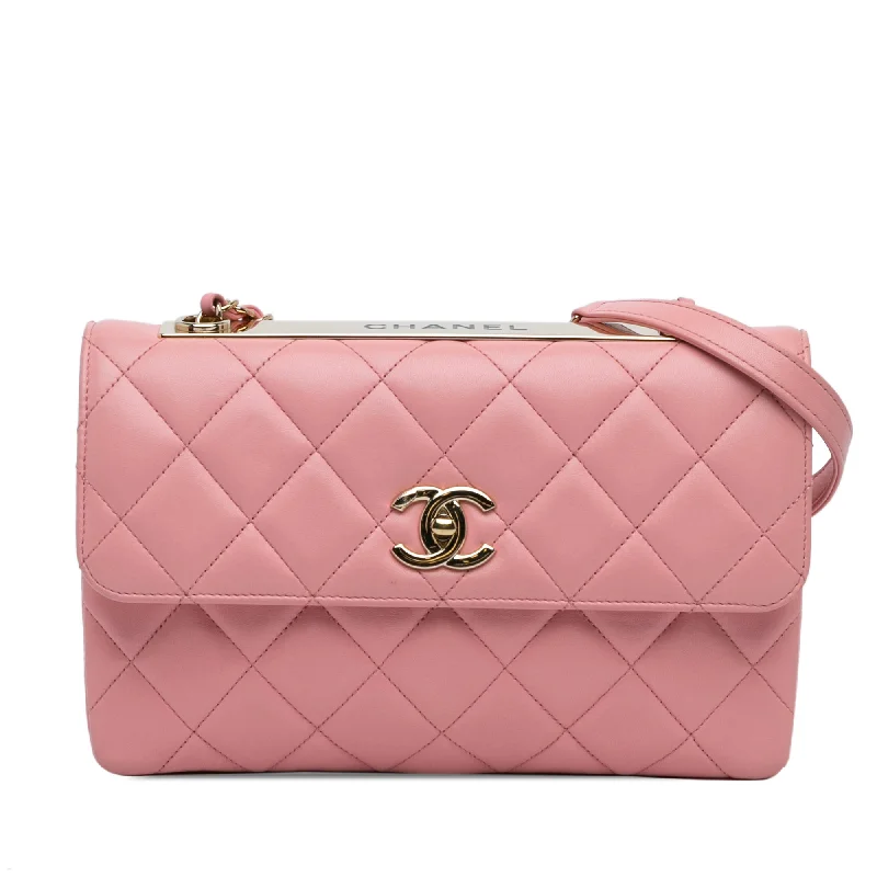 Eco-friendly tote bags for shoppingPink Chanel Medium Lambskin Trendy CC Flap Shoulder Bag