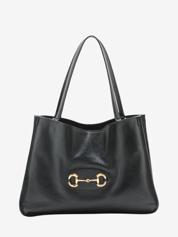 Affordable leather bagsBlack Horsebit 1955 leather tote bag