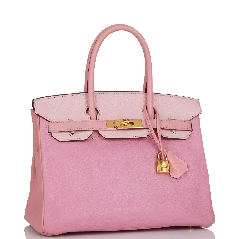 Designer bags with top handlesHermes Special Order (HSS) Birkin 30 Bubblegum, Rose Confetti and Rose Sakura Chevre Gold Hardware