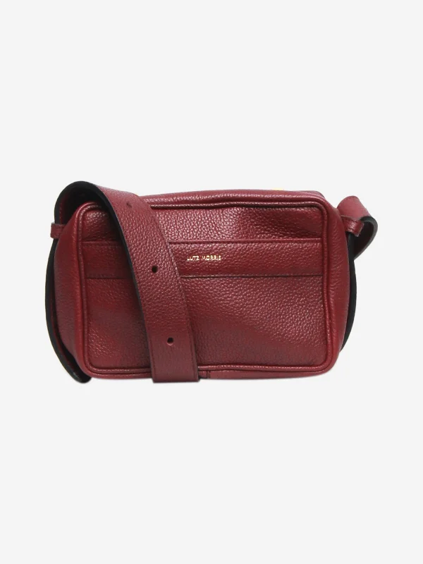 Designer bags with top handlesBurgundy Maya crossbody bag