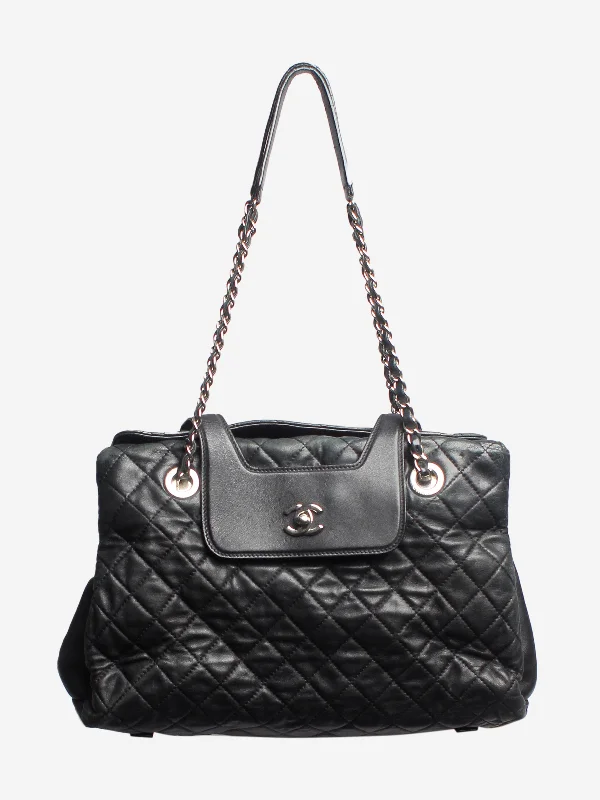 Stylish laptop bags for professionalsBlack 2014 lambskin diamond-quilted tote bag