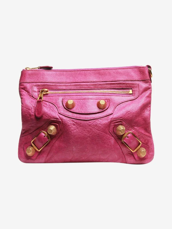 Affordable luxury bags Pink Magenta clutch bag