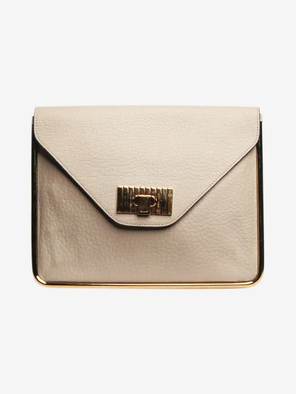 High-end designer bags for menNeutral envelope clutch