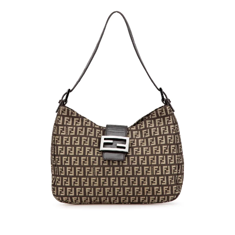 Luxury brand bags on saleBrown Fendi Zucchino Canvas Shoulder Bag