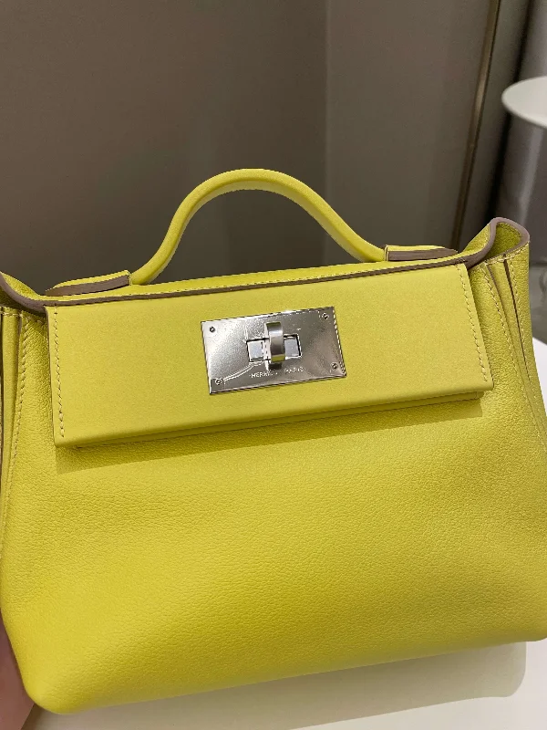 Best tote bags for workHermes 24/24 Mini Lime Evercolor