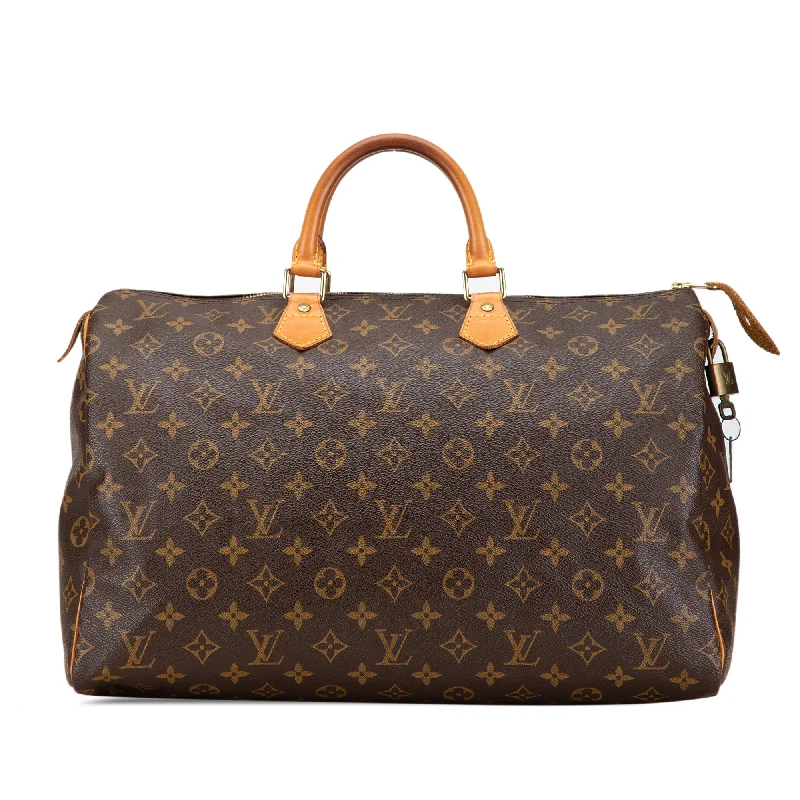 Brown Louis Vuitton Monogram Speedy 40 Boston Bag