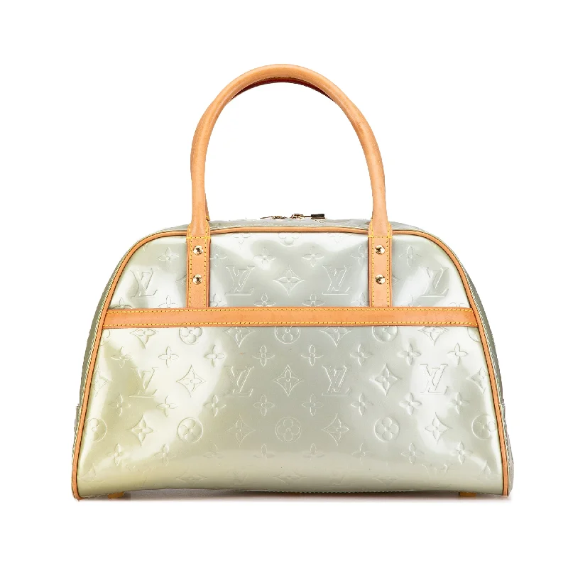 Designer bags with gold hardwareGreen Louis Vuitton Monogram Vernis Tompkins Square Handbag