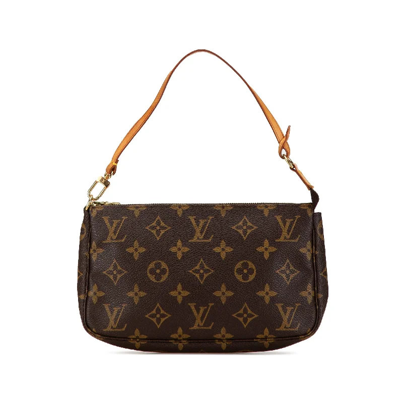 Vegan leather handbagsBrown Louis Vuitton Monogram Pochette Accessoires Shoulder Bag