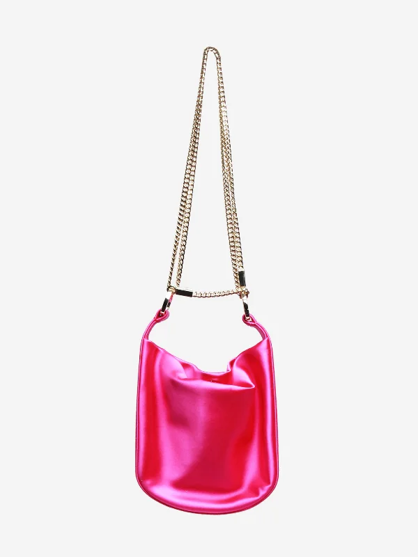 Eco-friendly tote bags for shoppingFuschia satin bracelet bag