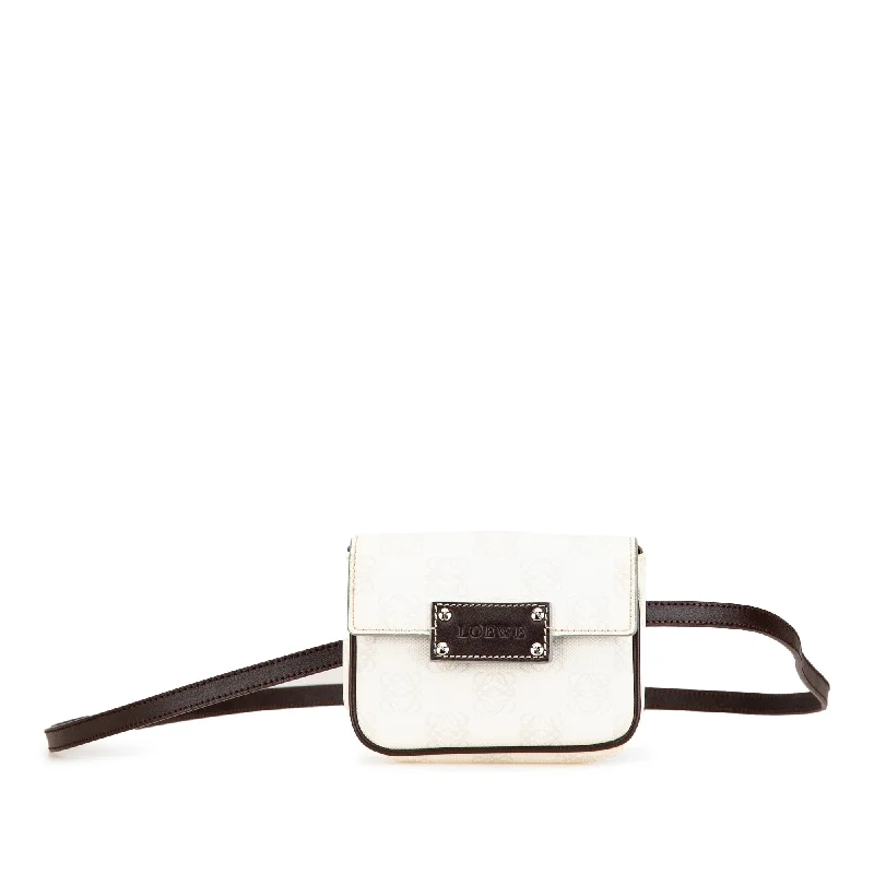 Vegan leather handbagsWhite LOEWE Anagram Canvas Belt Bag