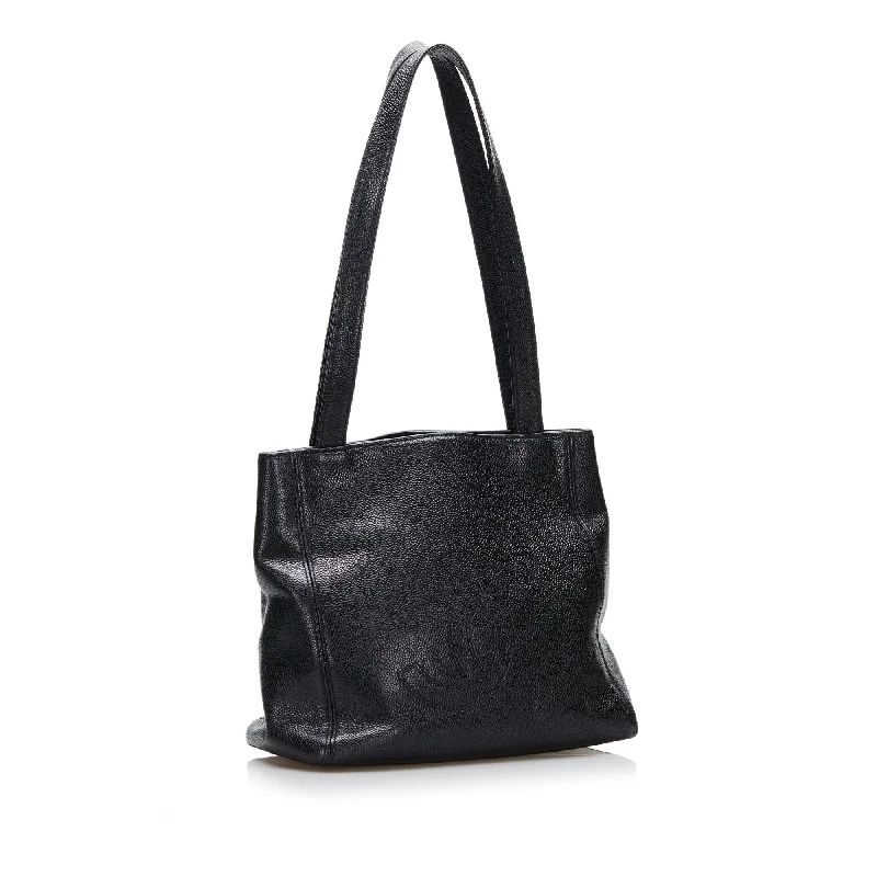 Durable leather bags for daily useChanel CC Caviar Leather Tote (aS3NZ2)