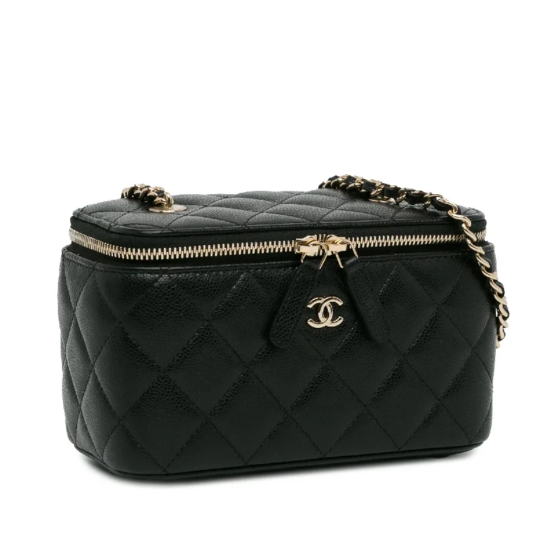 Designer bags with detachable strapsChanel CC Caviar Leather Vanity Bag (iQhxBP)