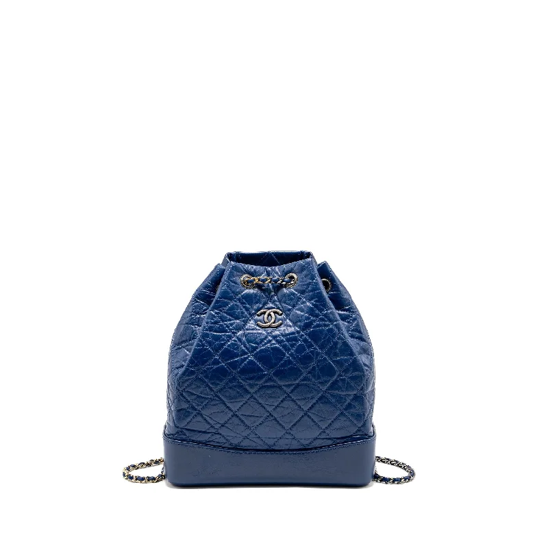 Best-selling designer bags 2025Chanel Gabrielle Backpack Aged Calfskin Blue Multicolour Hardware