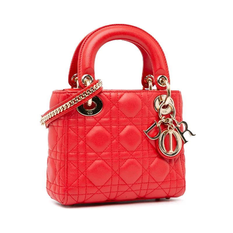 Best-selling designer bags 2025Dior Mini Lambskin Cannage Lady Dior (ERwhNq)