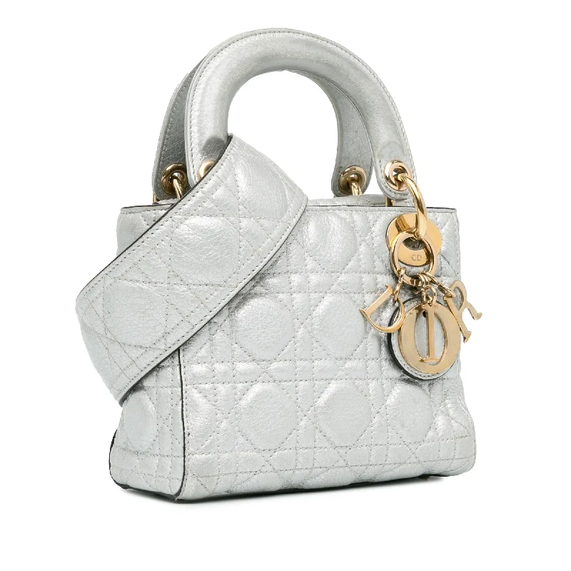 Designer bags with gold hardwareDior Mini Lambskin Cannage Lady Dior (VMnf5t)